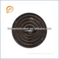 2holes flat black round coconut buttons 125mm